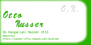 otto nusser business card